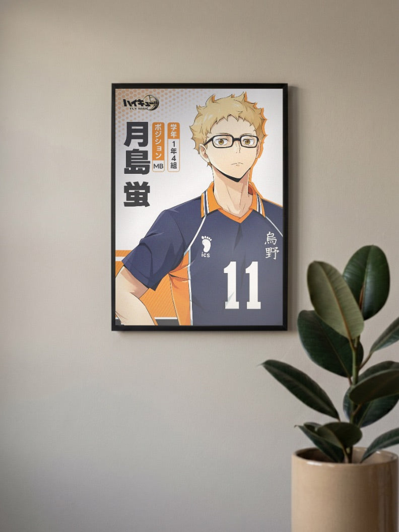 Tsukishima Kei Fly High Anime Poster