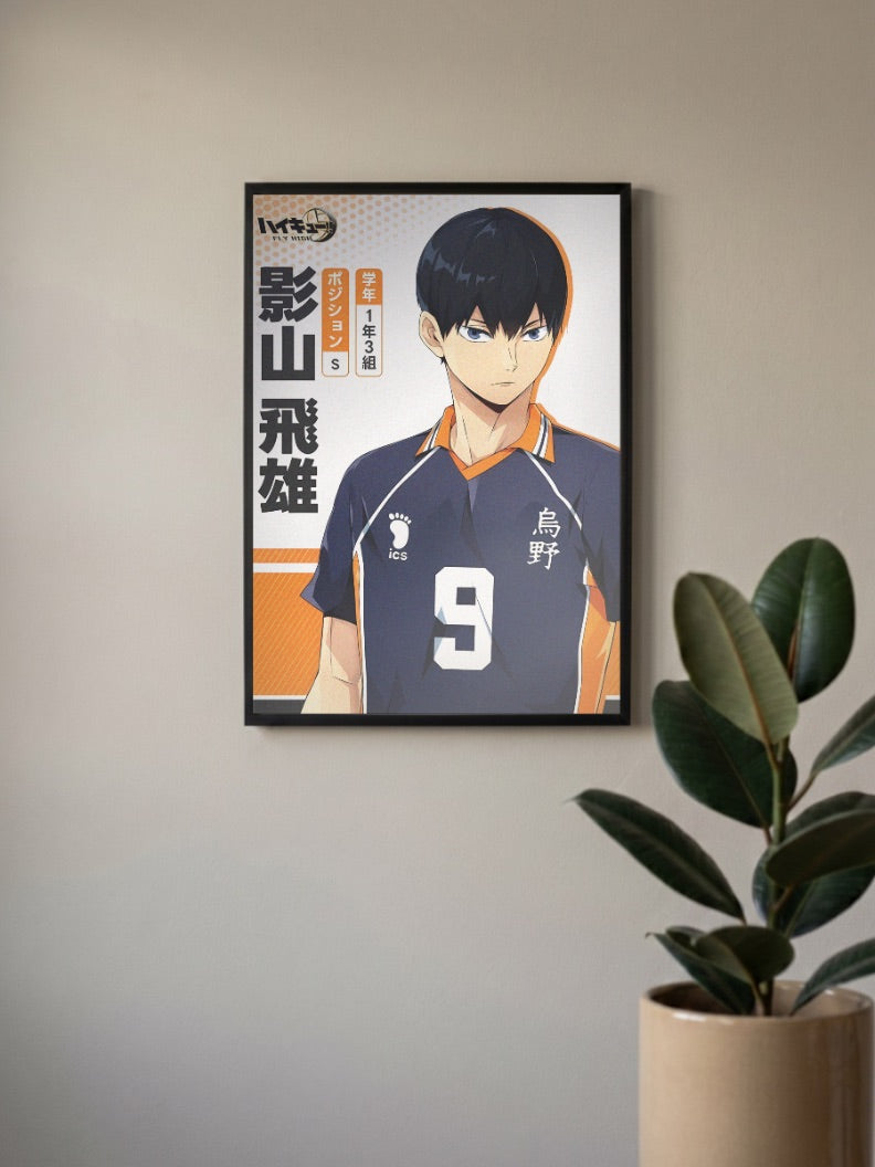 Kageyama Tobio Fly High Anime Poster