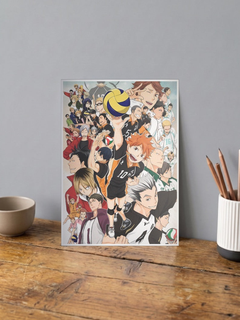 Haikyuu Rival Teams Collage Anime Poster