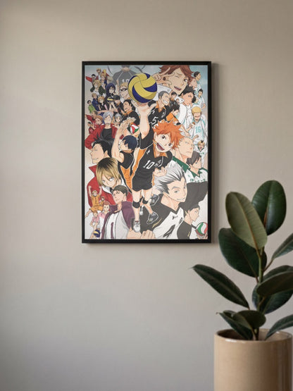 Haikyuu Rival Teams Collage Anime Poster
