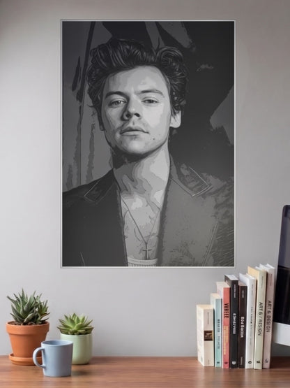 Harry Styles Cross Necklace Singers Poster