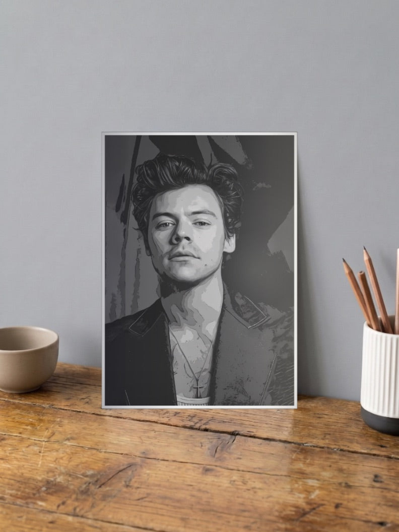 Harry Styles Cross Necklace Singers Poster