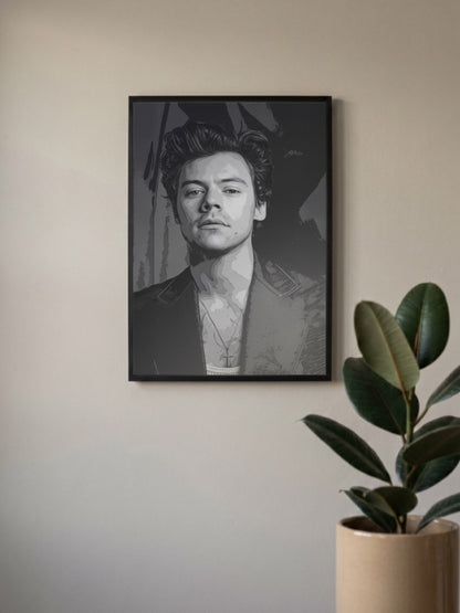 Harry Styles Cross Necklace Singers Poster