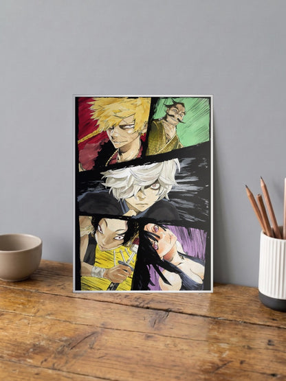 Hells Paradise Cast Collage Anime Poster