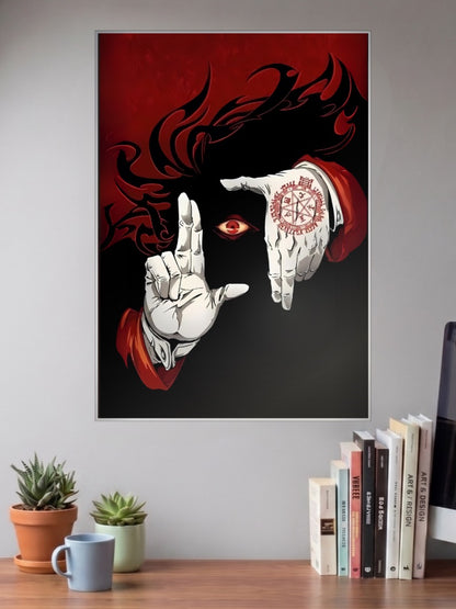 Alucard Hellsing Pentagram Anime Poster