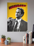 Barney Stinson Raising Glass Sitcom Poster