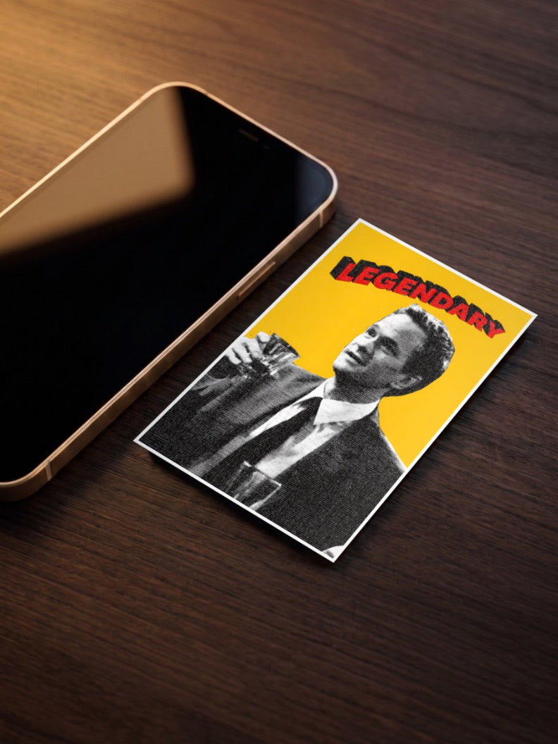 Barney Stinson Raising Glass Sitcom Poster