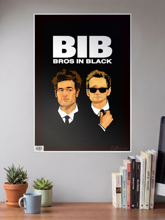 Bros in Black Poster