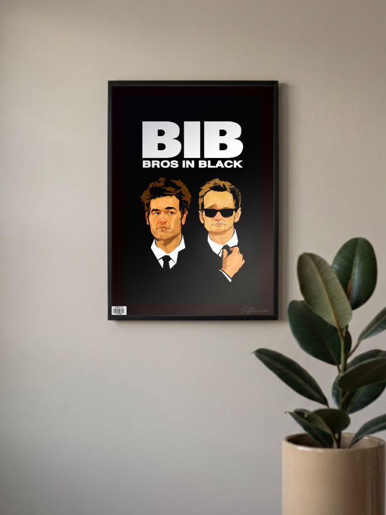 Bros in Black Poster