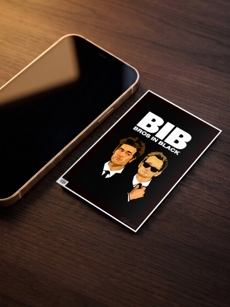 Bros in Black Poster