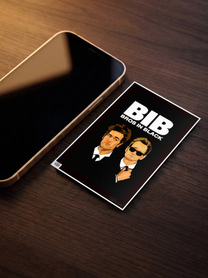 Bros in Black Poster