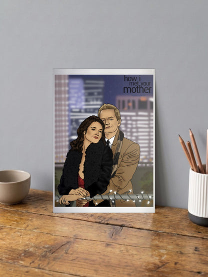 Robin And Barney Rooftop Sitcom Poster