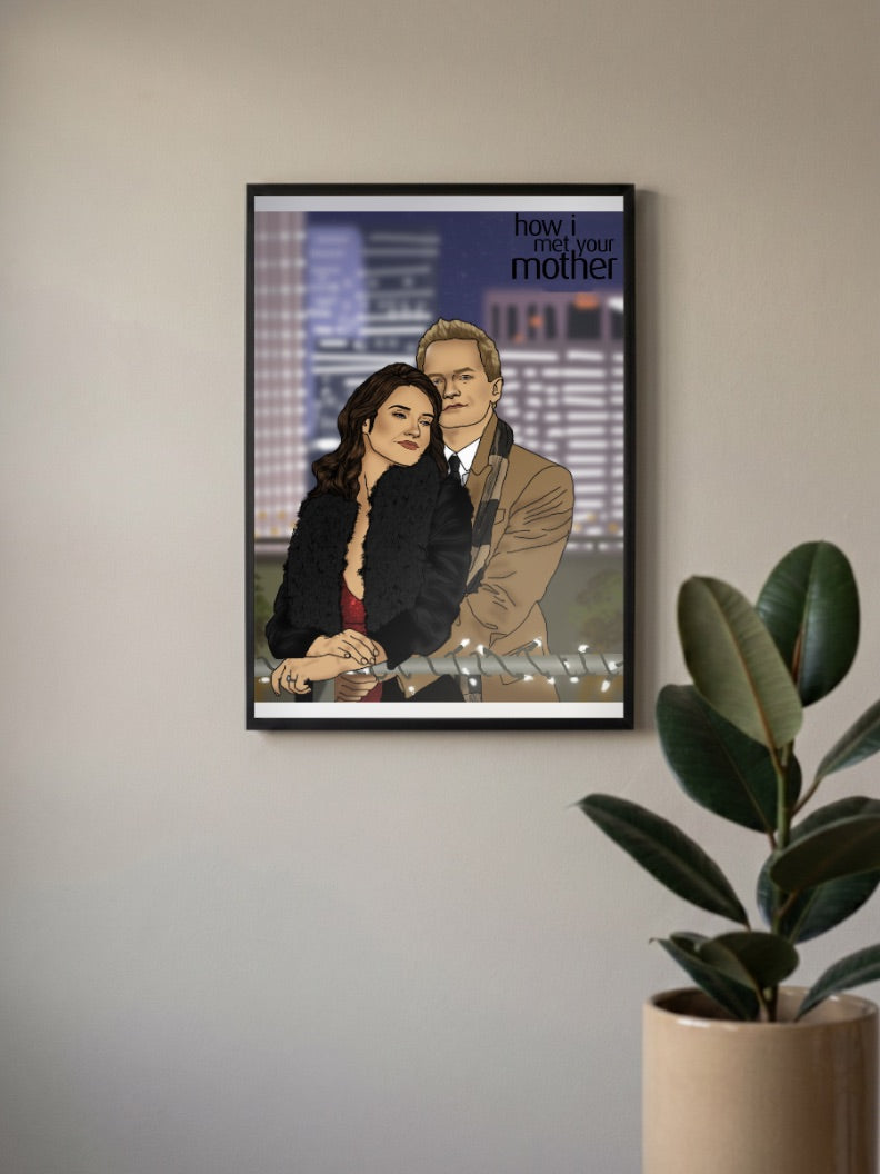 Robin And Barney Rooftop Sitcom Poster