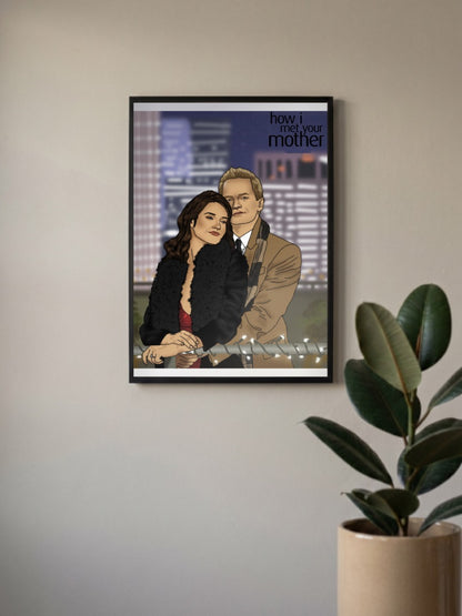 Robin And Barney Rooftop Sitcom Poster