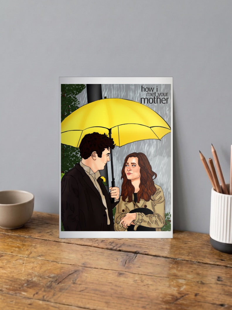Ted And The Mother Umbrella Sitcom Poster