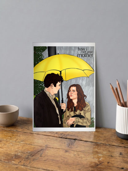 Ted And The Mother Umbrella Sitcom Poster