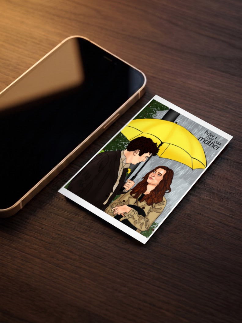 Ted And The Mother Umbrella Sitcom Poster