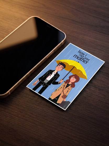 Ted Mother Cartoon Umbrella Sitcom Poster