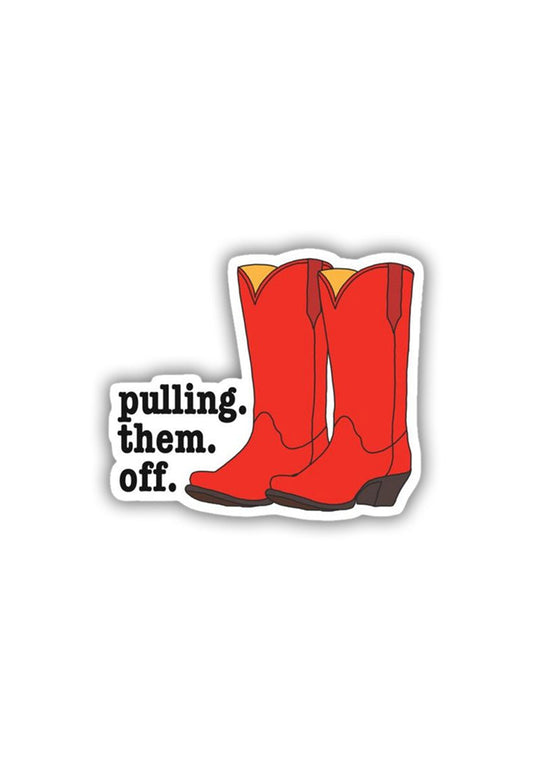 Ted's cowboy boots Sticker