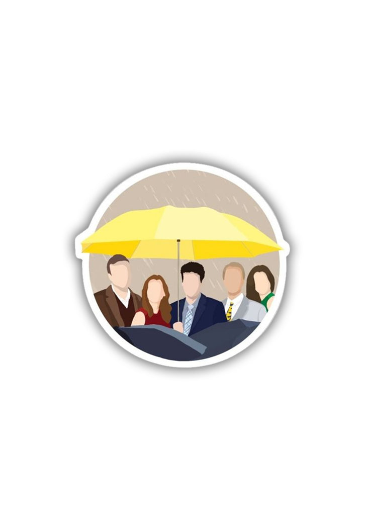 How I Met Your Mother Cast Under Umberlla Sticker