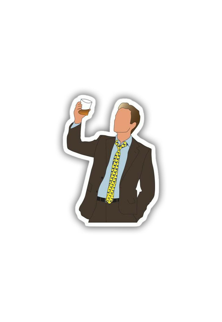 Barney in Duck Tie Sticker