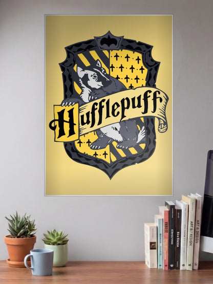 Hufflepuff House Crest Hollywood Movie Poster