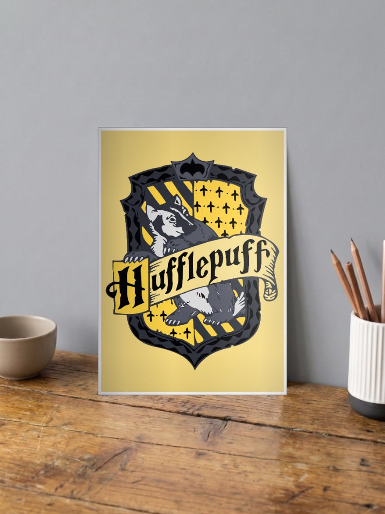 Hufflepuff House Crest Hollywood Movie Poster