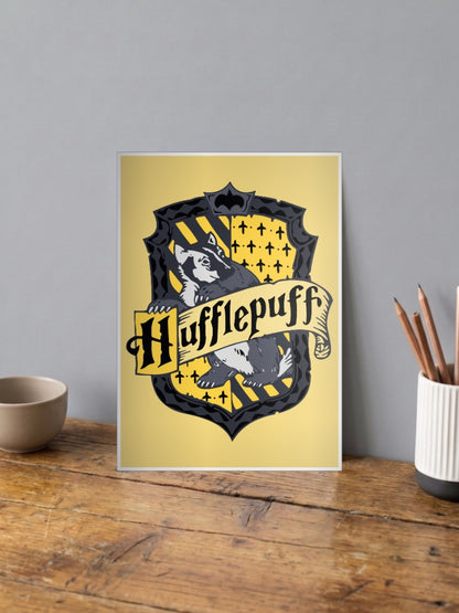Hufflepuff House Crest Hollywood Movie Poster