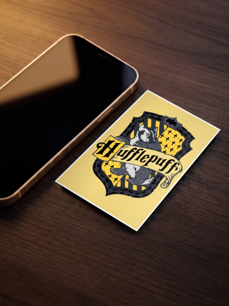 Hufflepuff House Crest Hollywood Movie Poster