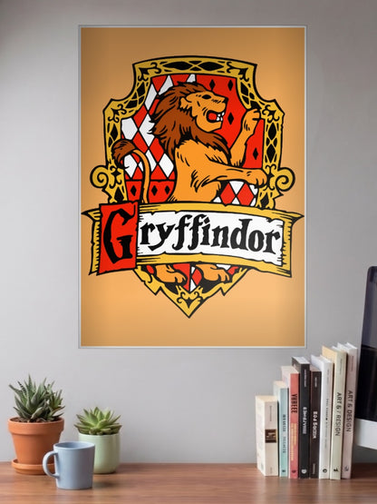 Gryffindor House Crest Hollywood Movie Poster