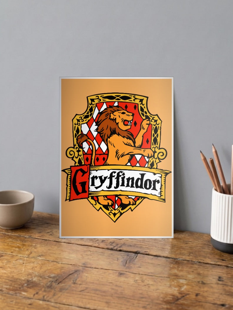 Gryffindor House Crest Hollywood Movie Poster