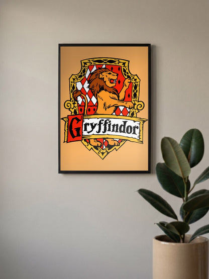 Gryffindor House Crest Hollywood Movie Poster