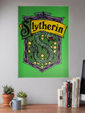 Slytherin House Crest Hollywood Movie Poster