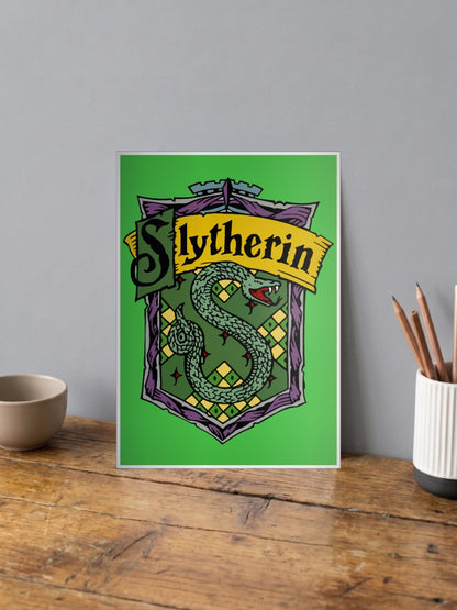 Slytherin House Crest Hollywood Movie Poster