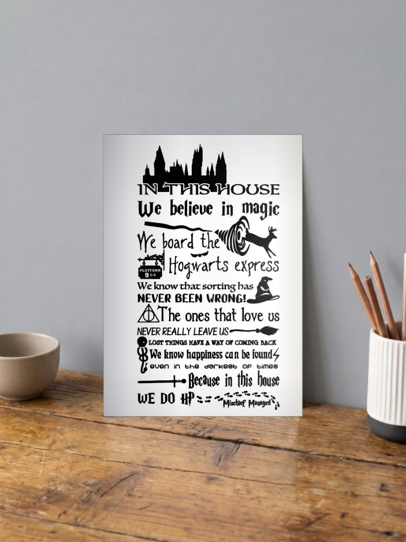 Believe In Magic Quote Hollywood Movie Poster