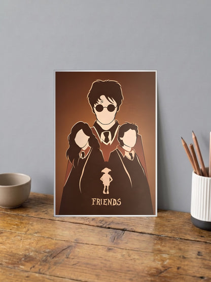 Trio And Dobby Friends Hollywood Movie Poster