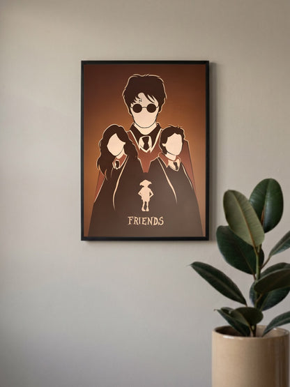 Trio And Dobby Friends Hollywood Movie Poster