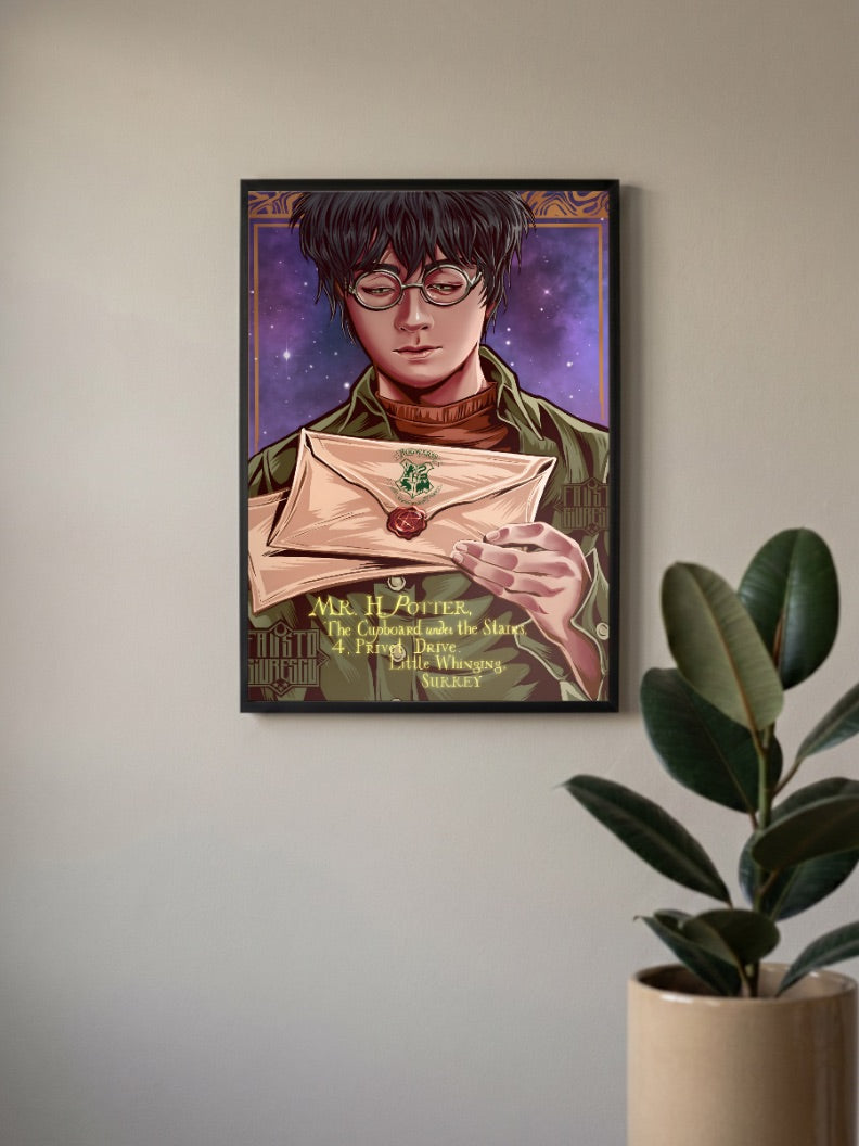 Harry Hogwarts Letter Hollywood Movie Poster