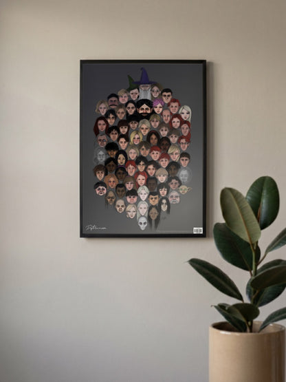 Harry Potter Cast Collage Hollywood Movie Poster