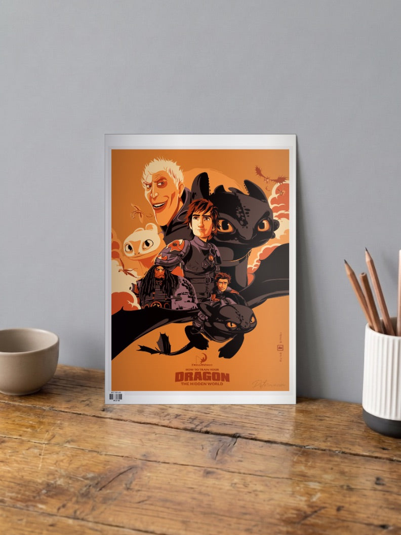 How to train your Dragon Title Poster