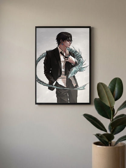 Suited Man Chain Nen Anime Poster