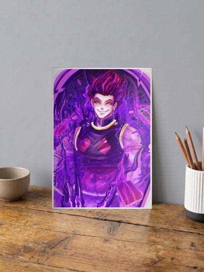 Hisoka Morow Purple Aura Anime Poster