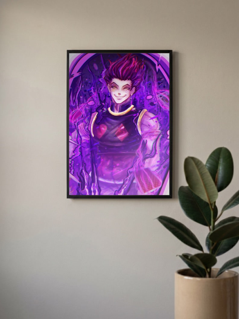 Hisoka Morow Purple Aura Anime Poster