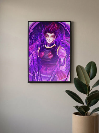 Hisoka Morow Purple Aura Anime Poster
