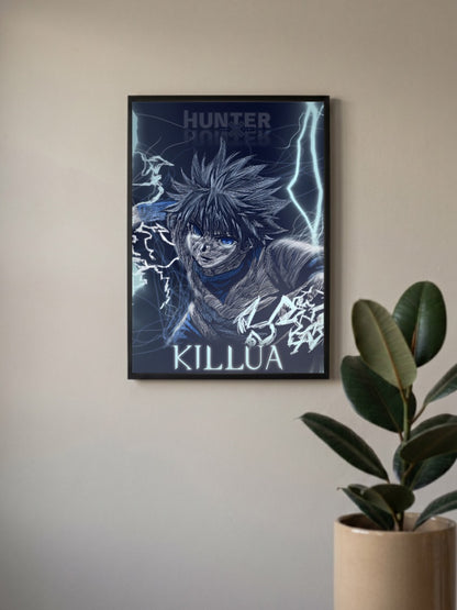 Killua Zoldyck Lightning Anime Poster