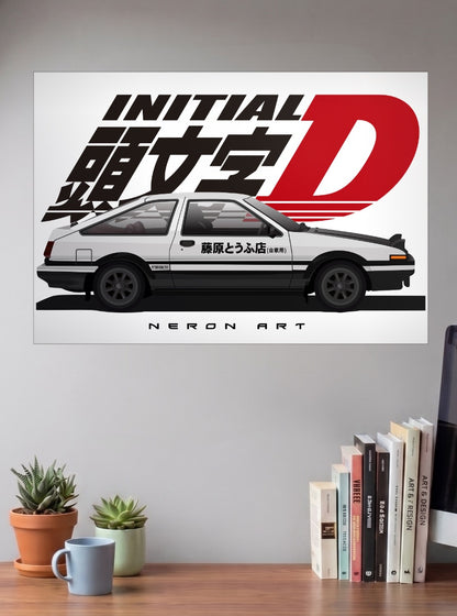 Initial D Trueno Anime Poster
