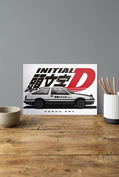 Initial D Trueno Anime Poster