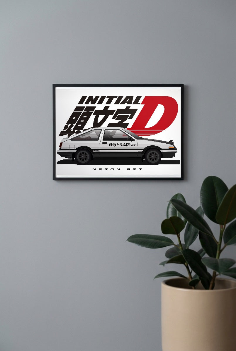 Initial D Trueno Anime Poster