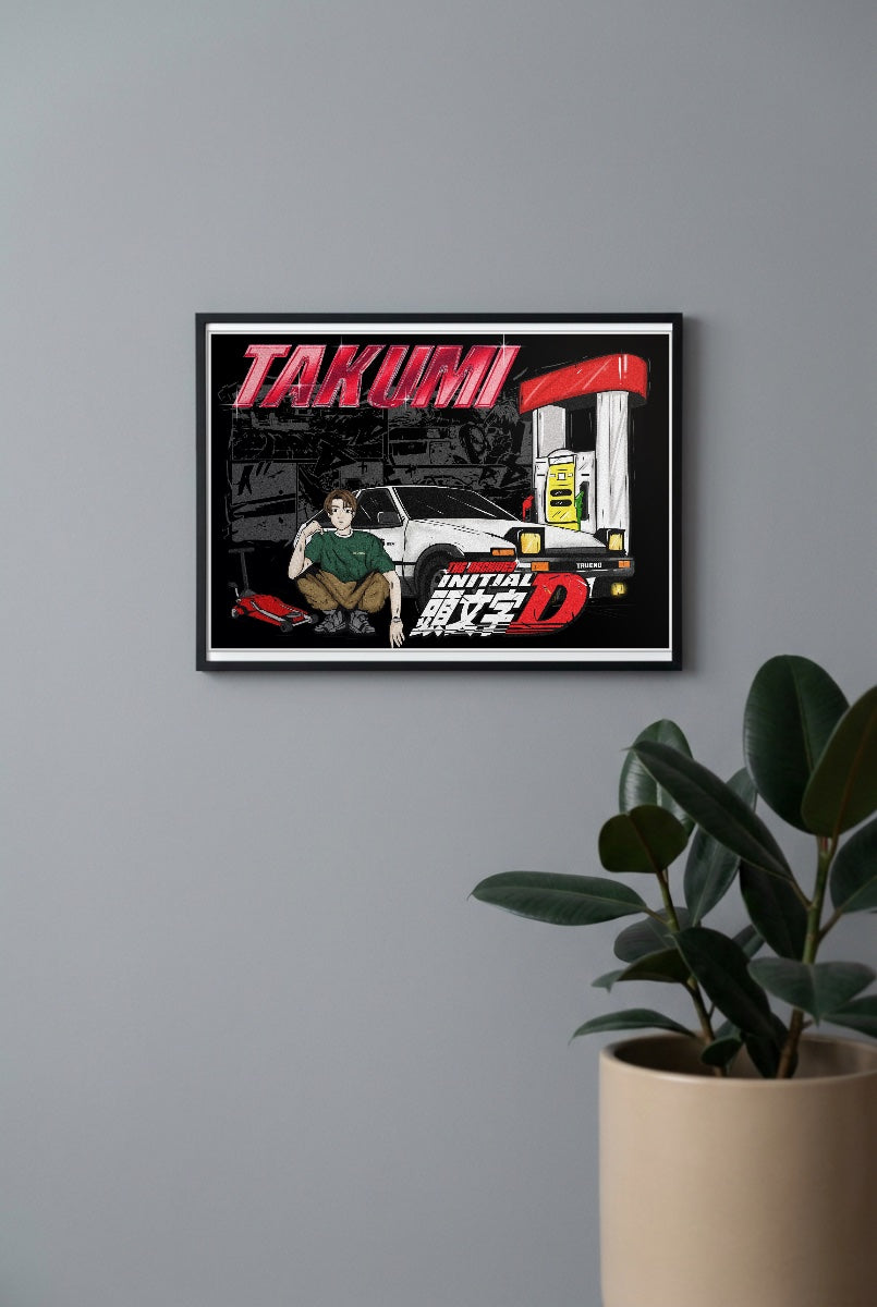 Takumi Initial D Anime Poster