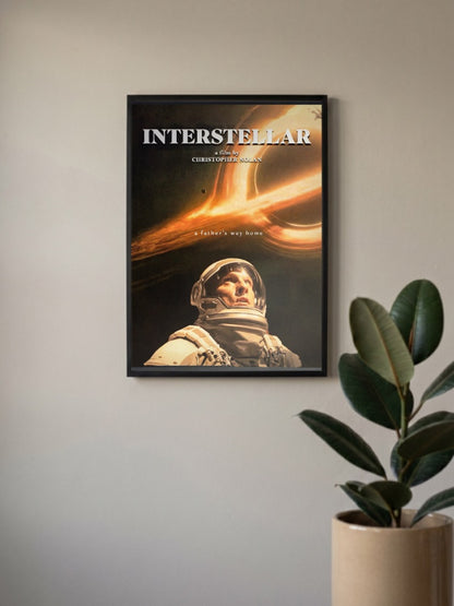 Cooper Black Hole Scene Hollywood Movie Poster